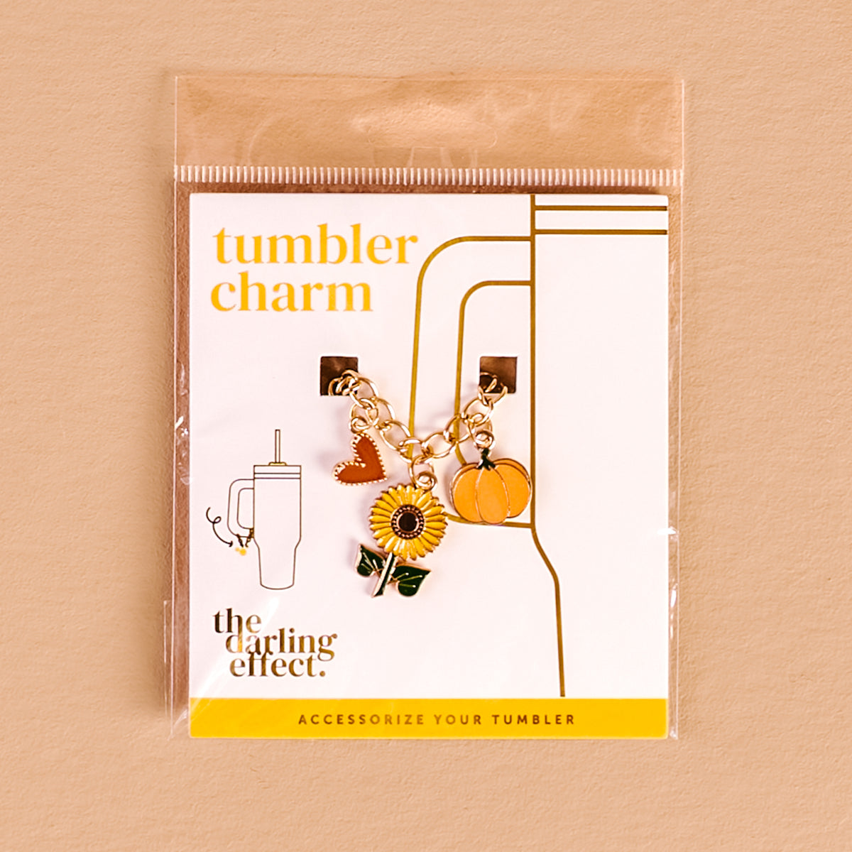 Happy Harvest Tumbler Charm