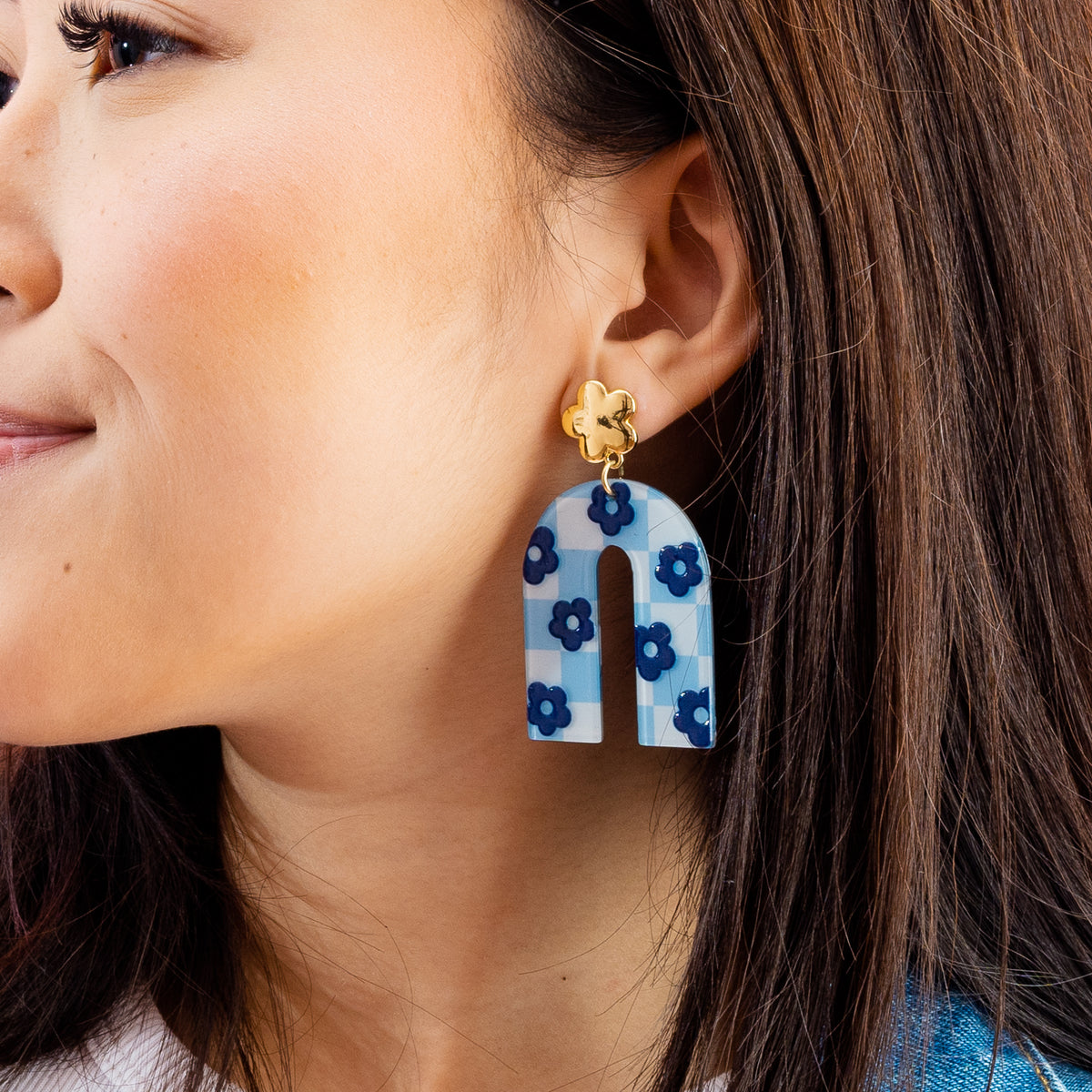 Light Blue Game Day Acrylic Earrings