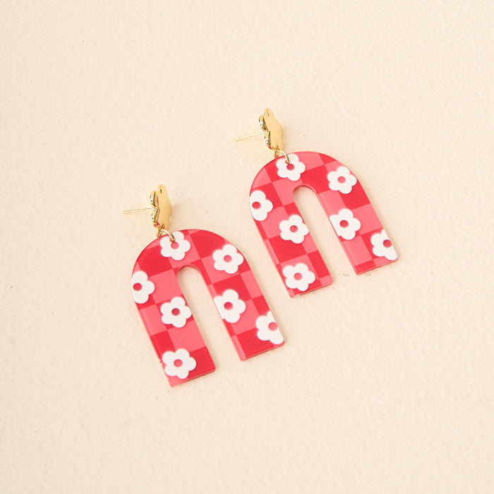 Red Game Day Acrylic Earrings