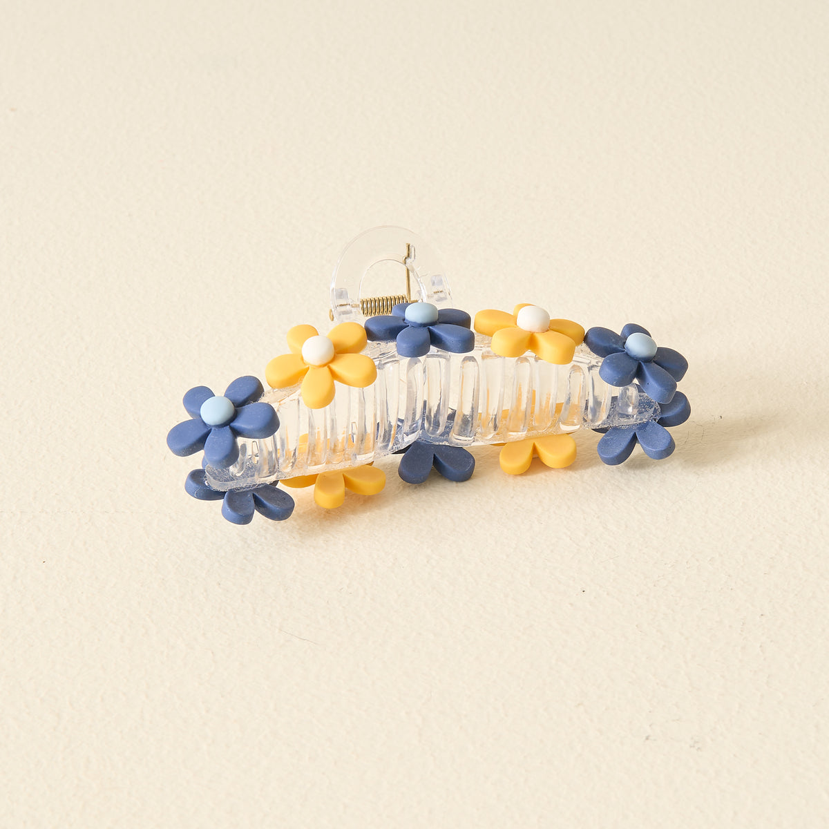 Navy Yellow Game Day Daisy Claw Clip