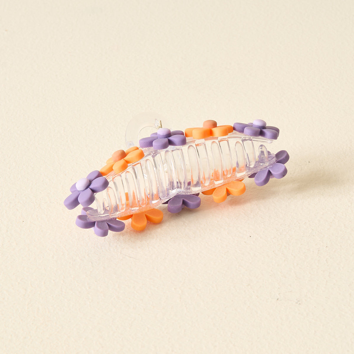 Orange Purple Game Day Daisy Claw Clip