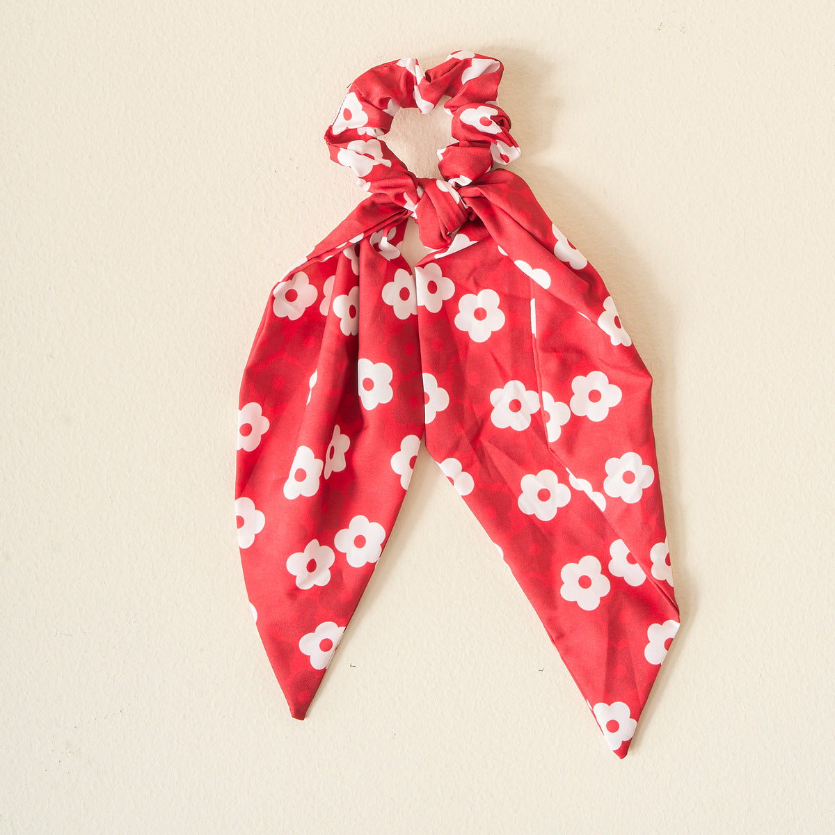 Burgundy Game Day Hair Scarf with Scrunchie