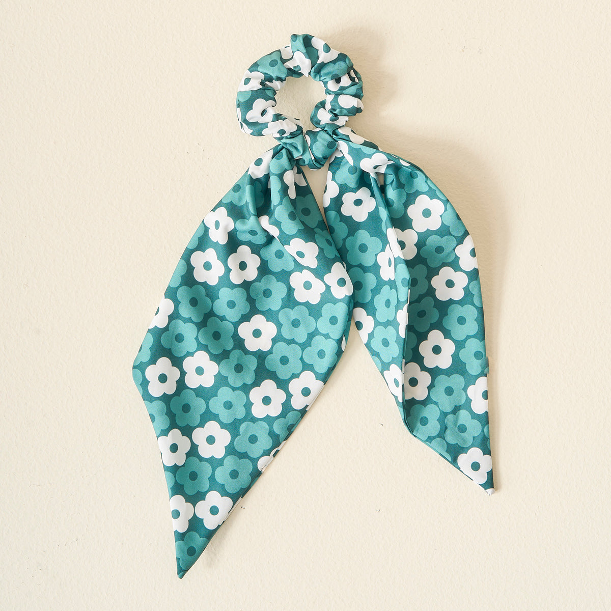 Green Game Day Hair Scarf with Scrunchie