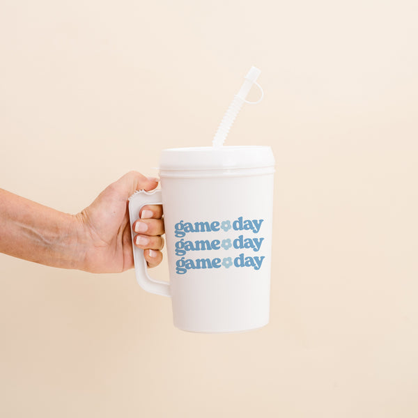 Light Blue Game Day 34 oz Mega Mug