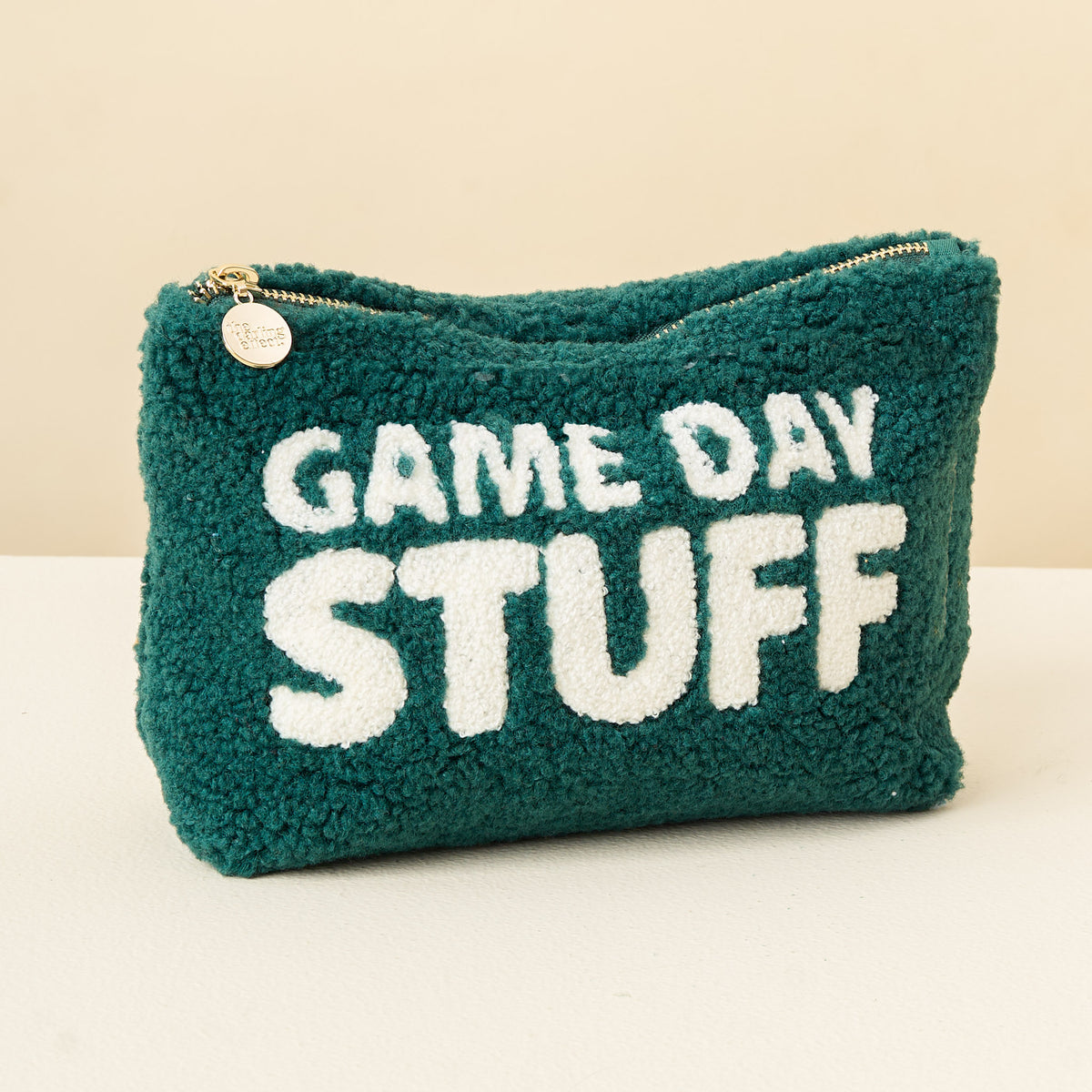 Dark Green Game Day Teddy Pouch