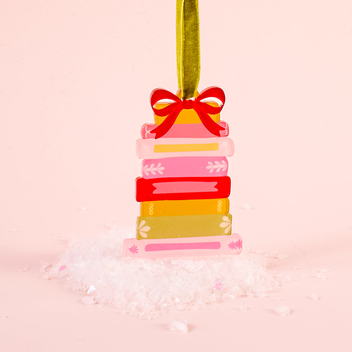 Book Stack Shape Tree Ornament