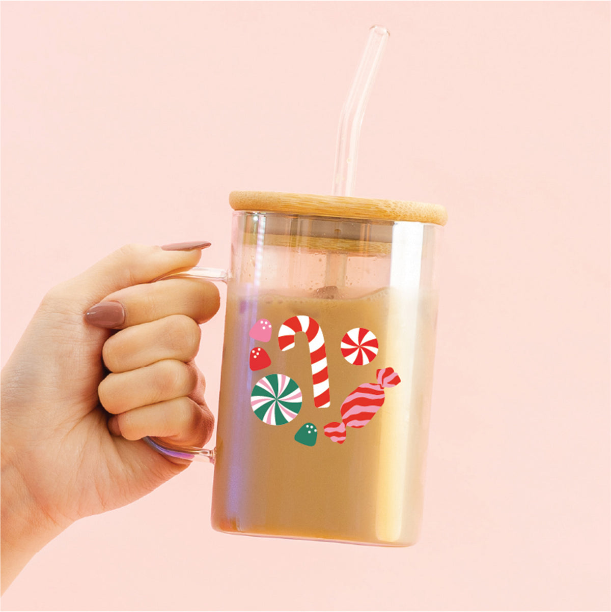 Sugar Rush Square Glass Cup