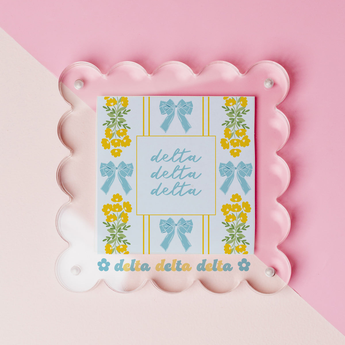 Delta Delta Delta Acrylic Picture Frame