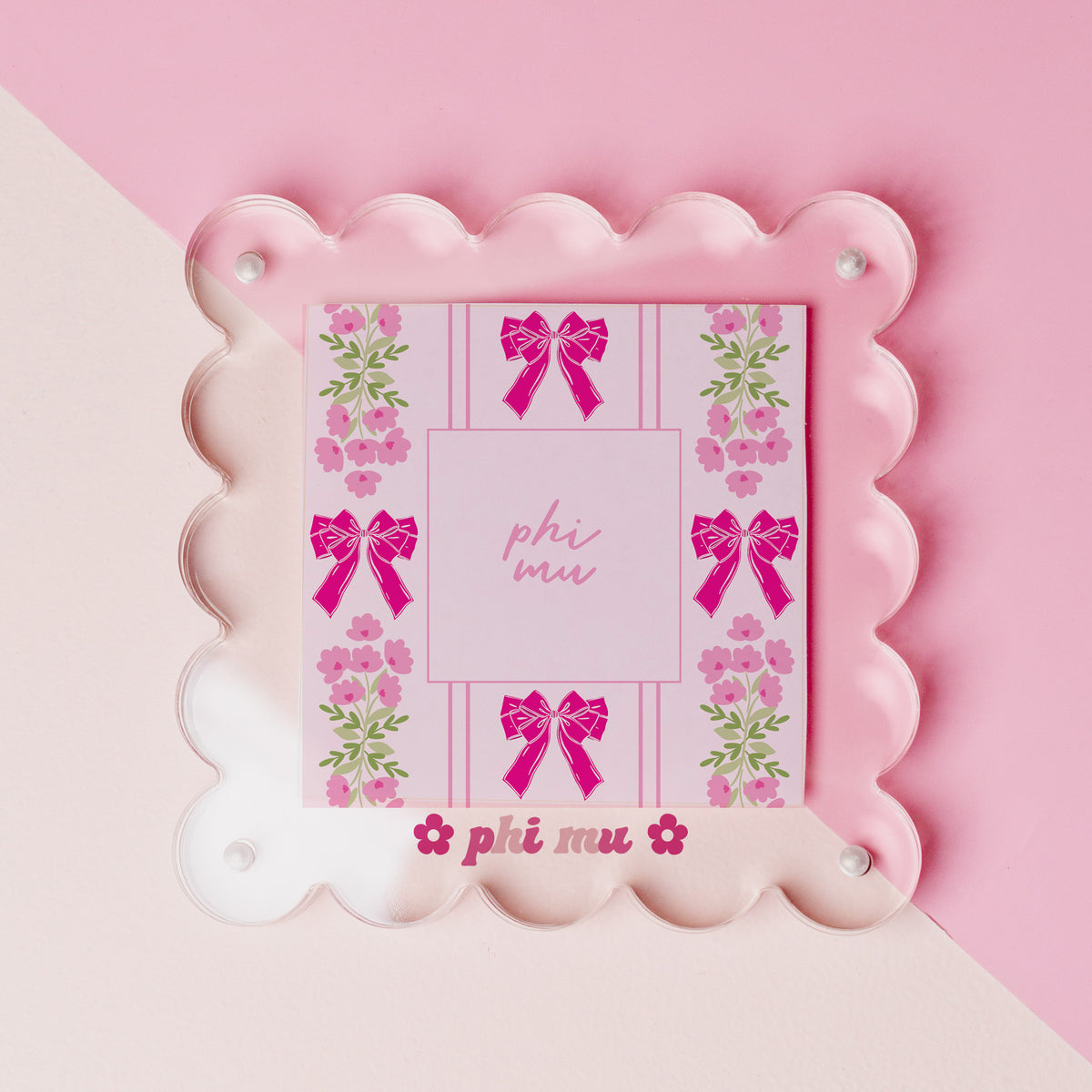Phi Mu Acrylic Picture Frame