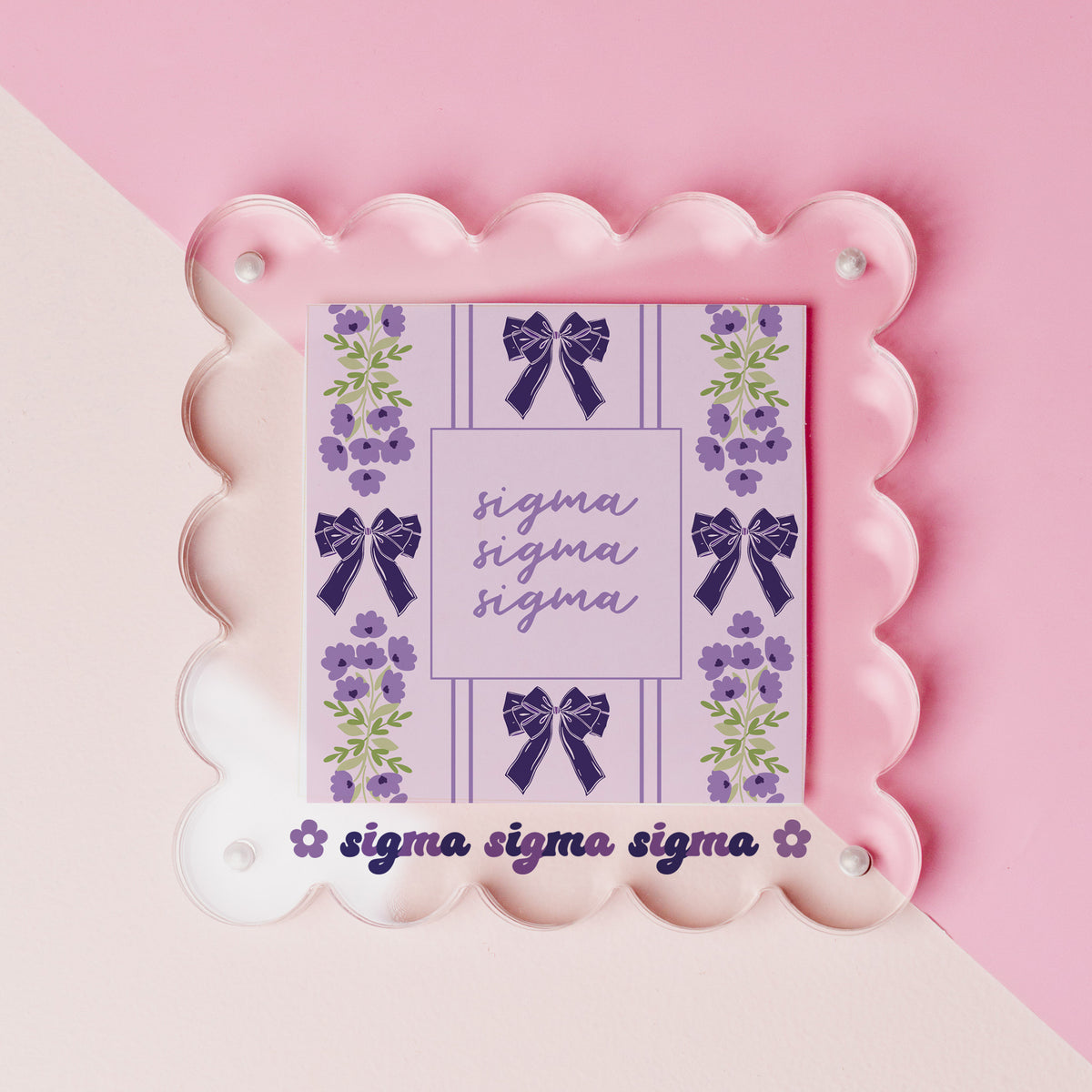 Sigma Sigma Sigma Acrylic Picture Frame