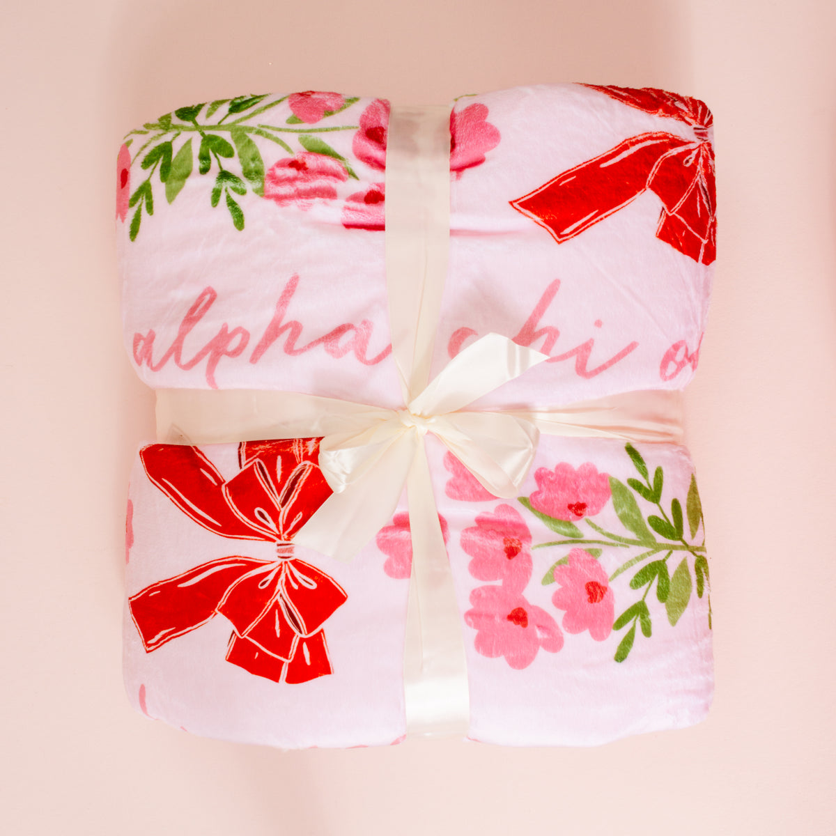 Alpha Chi Omega Plush Sherpa Blanket