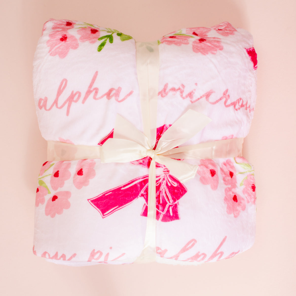 Alpha Omicron Pi Plush Sherpa Blanket