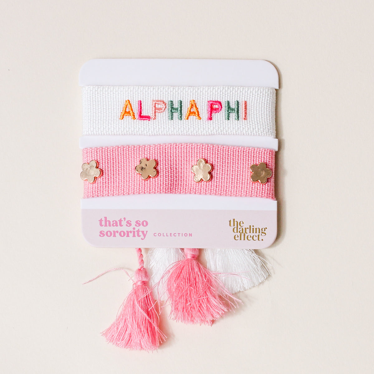 Alpha Phi Woven Bracelet Set