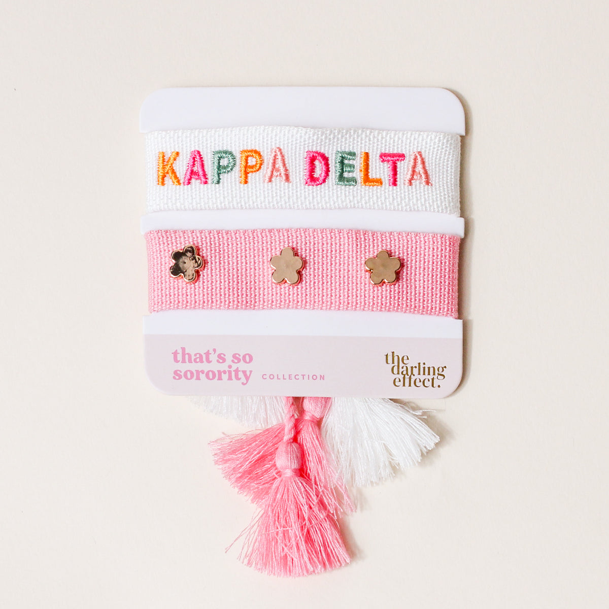 Kappa Delta Woven Bracelet Set