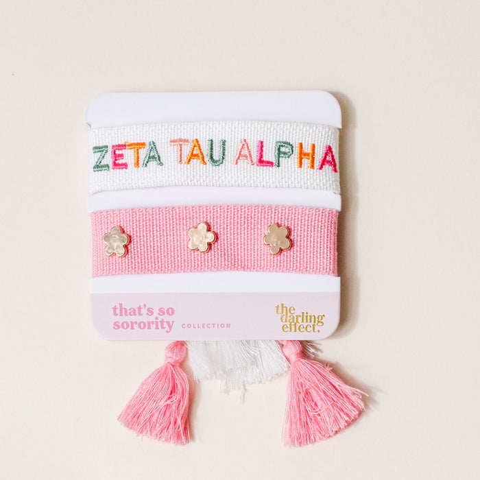 Zeta Tau Alpha Woven Bracelet Set
