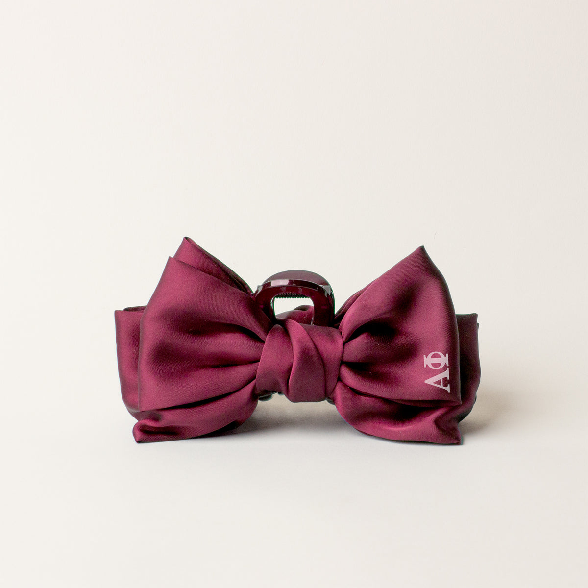 Alpha Phi Satin Bow Claw Clip