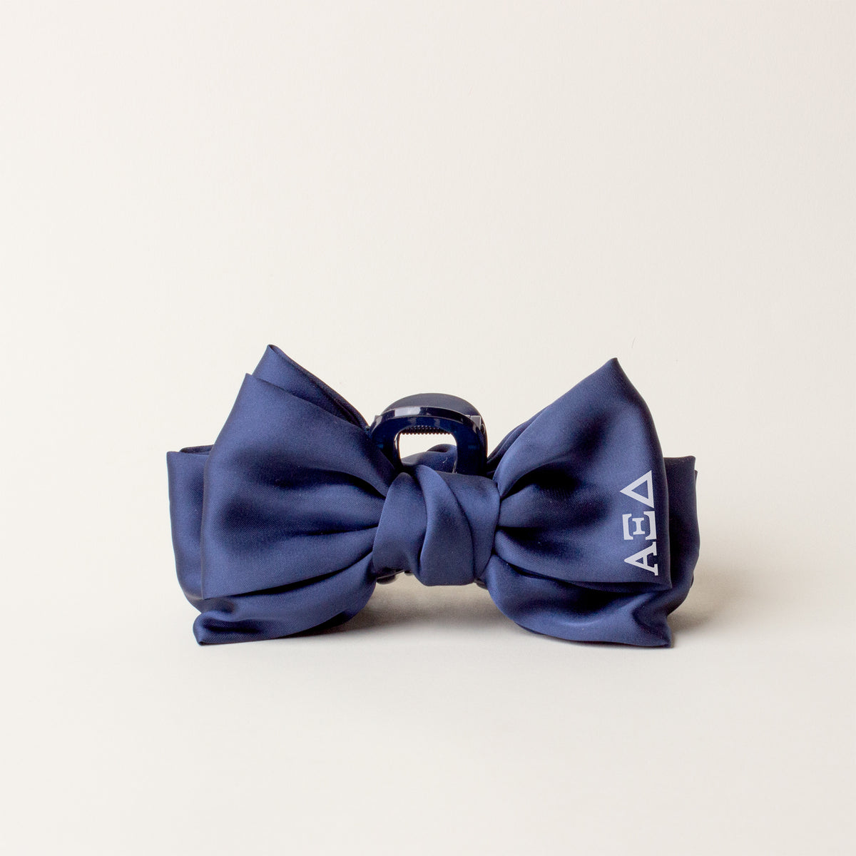 Alpha Xi Delta Satin Bow Claw Clip