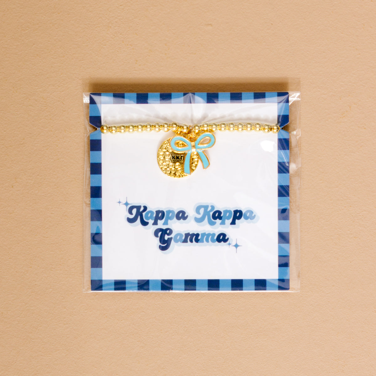 Kappa Kappa Gamma Bow Gold Charm Bracelet