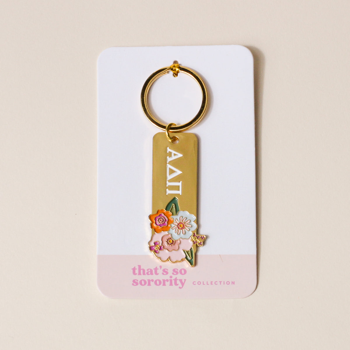 Alpha Delta Pi Enamel Keychain