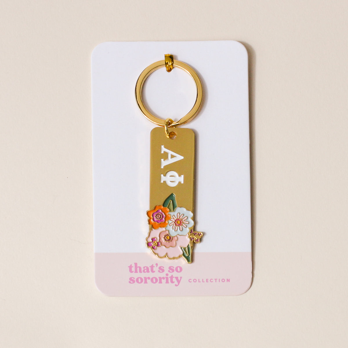 Alpha Phi Enamel Keychain
