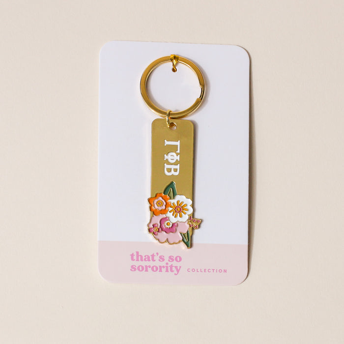 Gamma Phi Beta Enamel Keychain