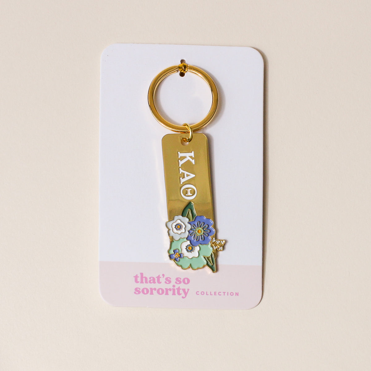 Kappa Alpha Theta Enamel Keychain