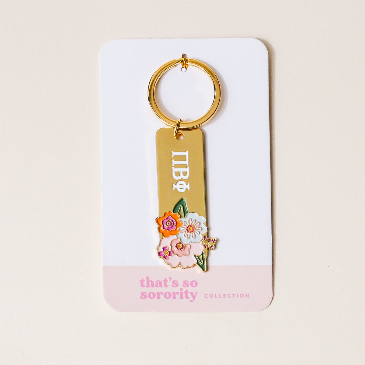 Pi Beta Phi Enamel Keychain