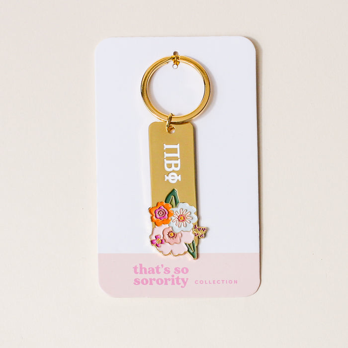 Pi Beta Phi Enamel Keychain