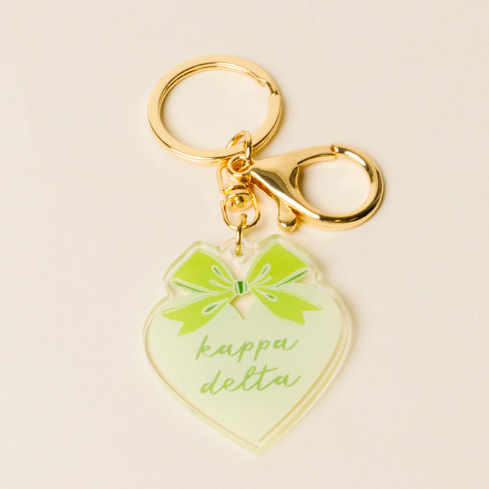 Kappa Delta Sweetheart Bow Acrylic Keychain