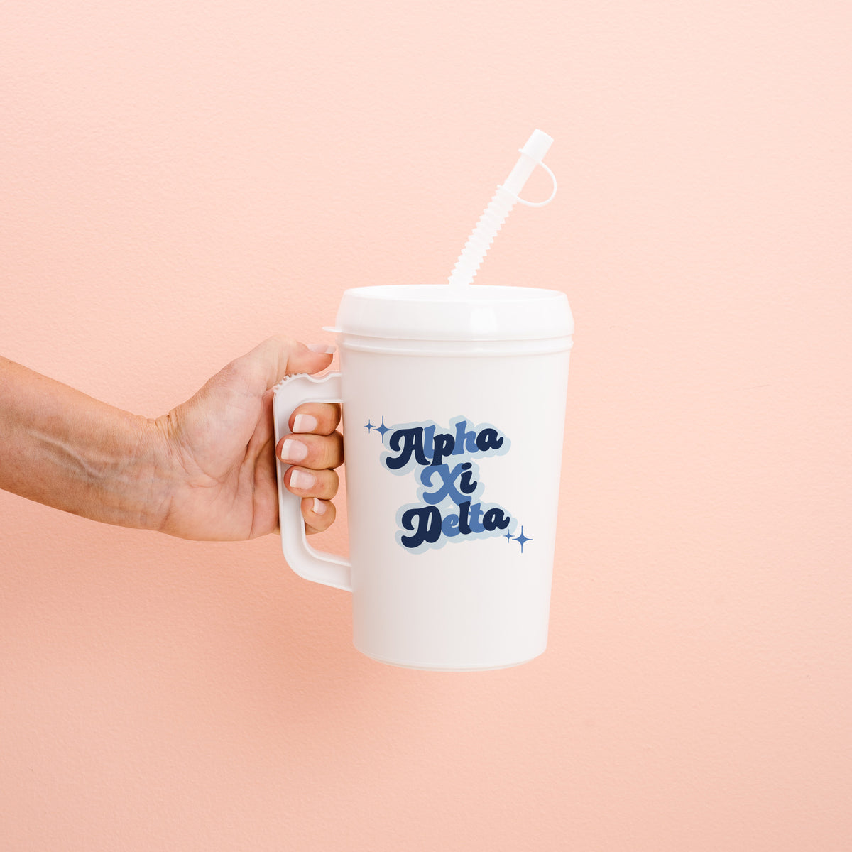 Alpha Xi Delta 22oz Retro Sparkle Mega Mug