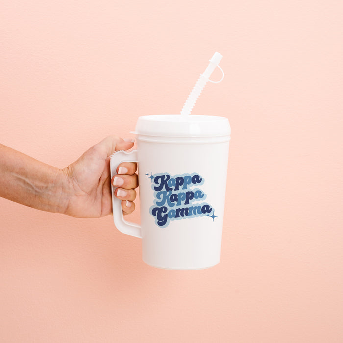 Kappa Kappa Gamma 22oz Retro Sparkle Mega Mug
