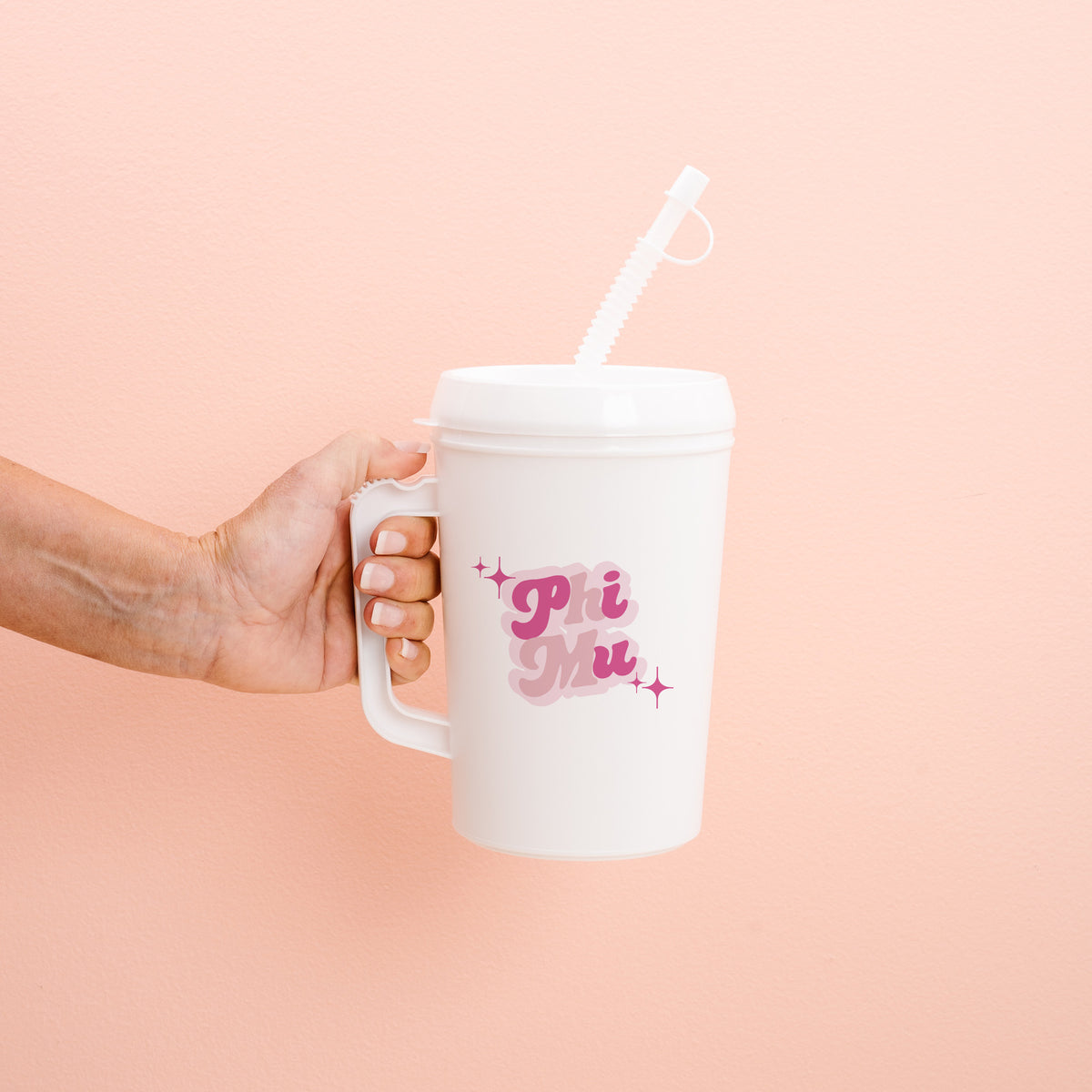 Phi Mu 22oz Retro Sparkle Mega Mug