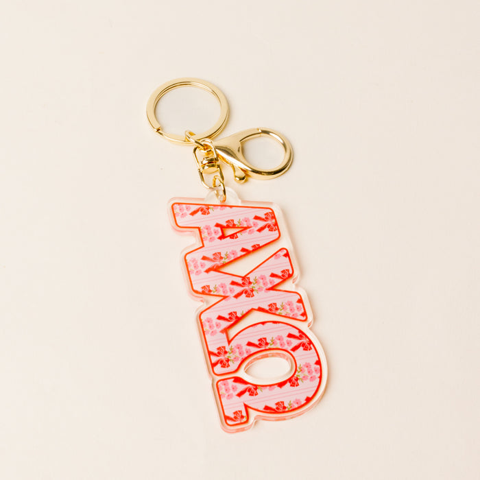 Alpha Chi Omega Oh So Fancy Letter Acrylic Keychain