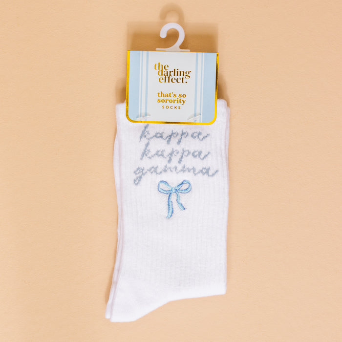 Kappa Kappa Gamma Embroidered Crew Socks