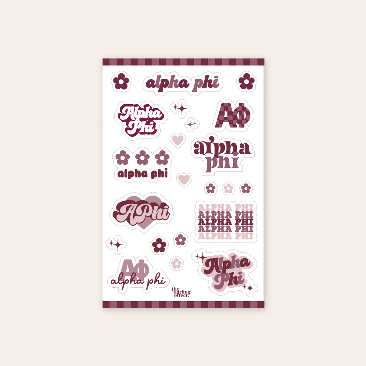 Alpha Phi Sticker Sheet