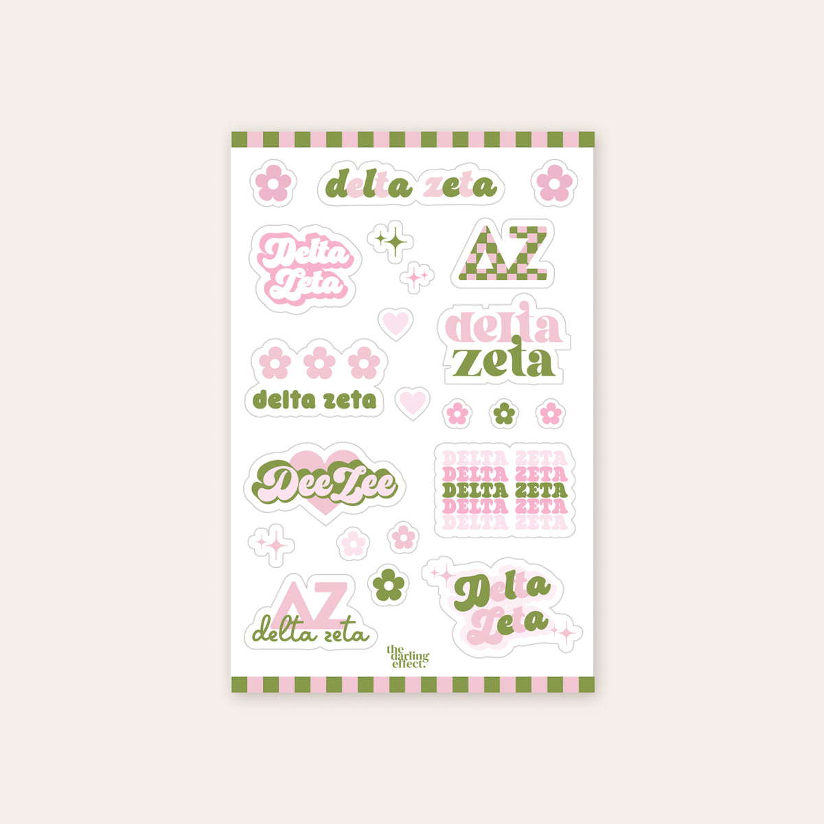 Delta Zeta Sticker Sheet