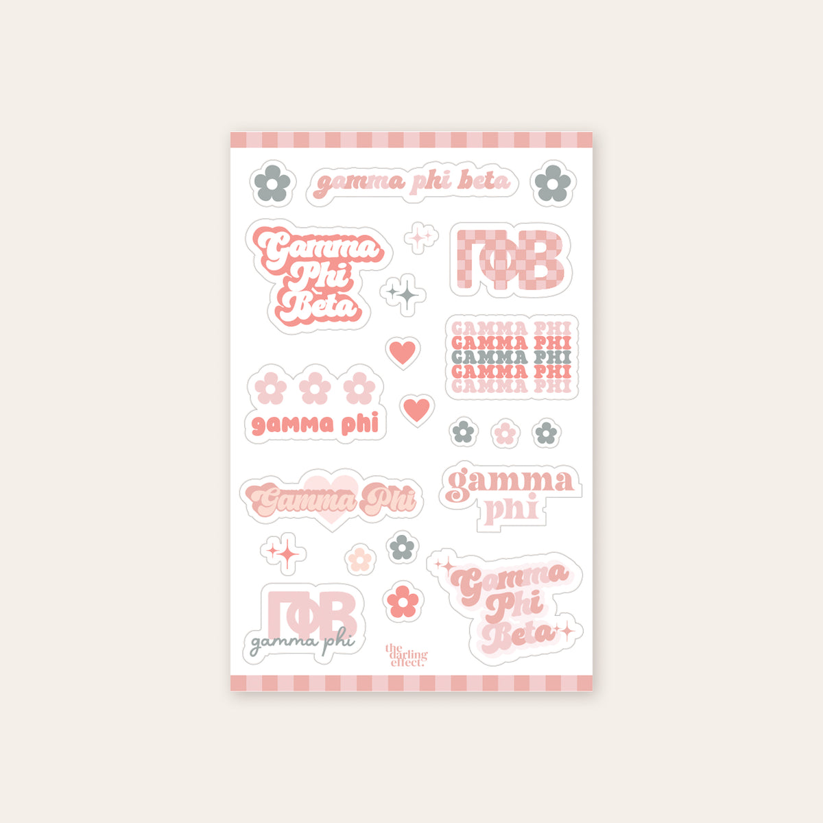 Gamma Phi Beta Sticker Sheet