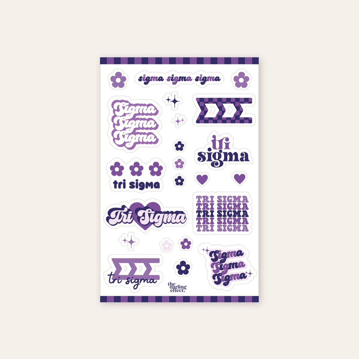Sigma Sigma Sigma Sticker Sheet