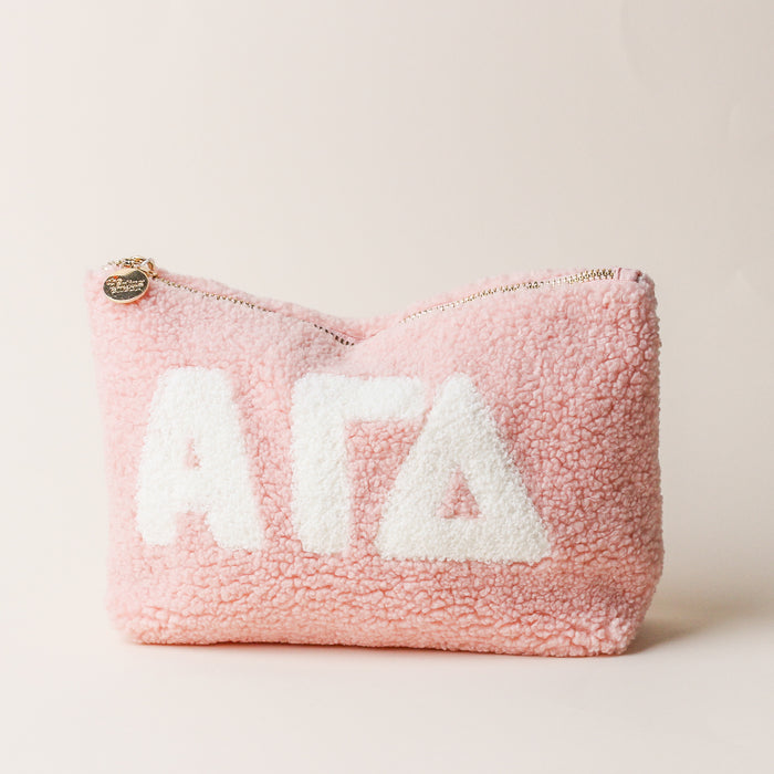 Alpha Gamma Delta Blush Teddy Letter Pouch