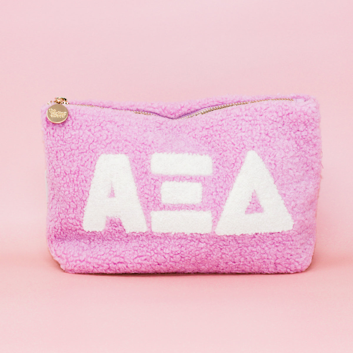 Alpha Xi Delta Lilac Teddy Letter Pouch