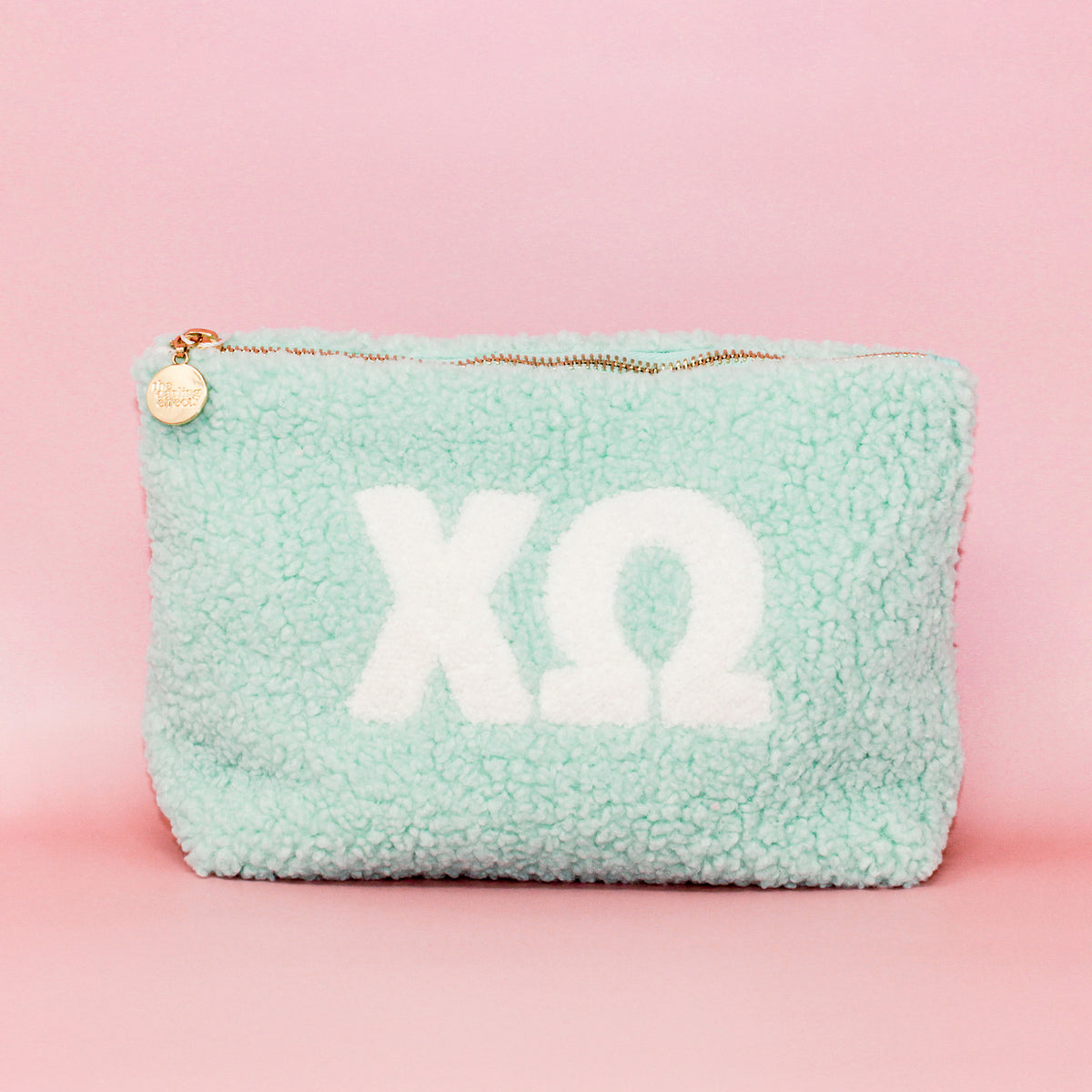 Chi Omega Aqua Teddy Letter Pouch