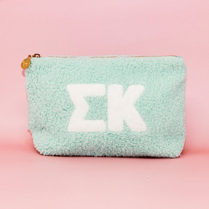 Sigma Kappa Aqua Teddy Letter Pouch