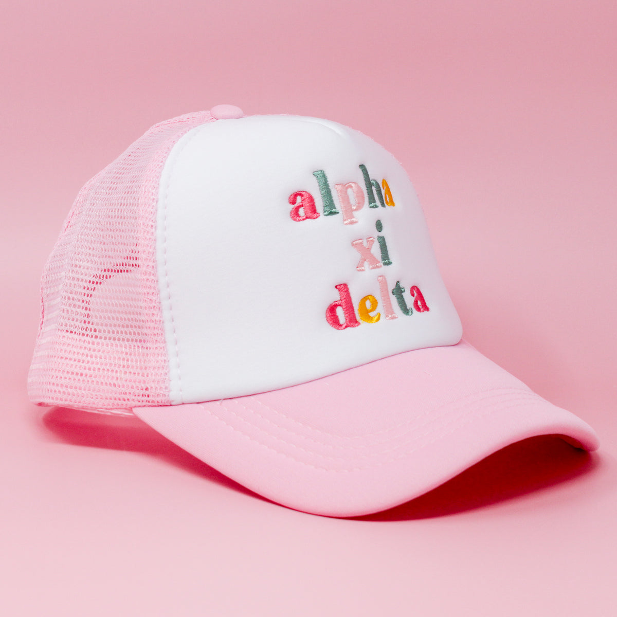 Alpha Xi Delta Pink Trucker Hat