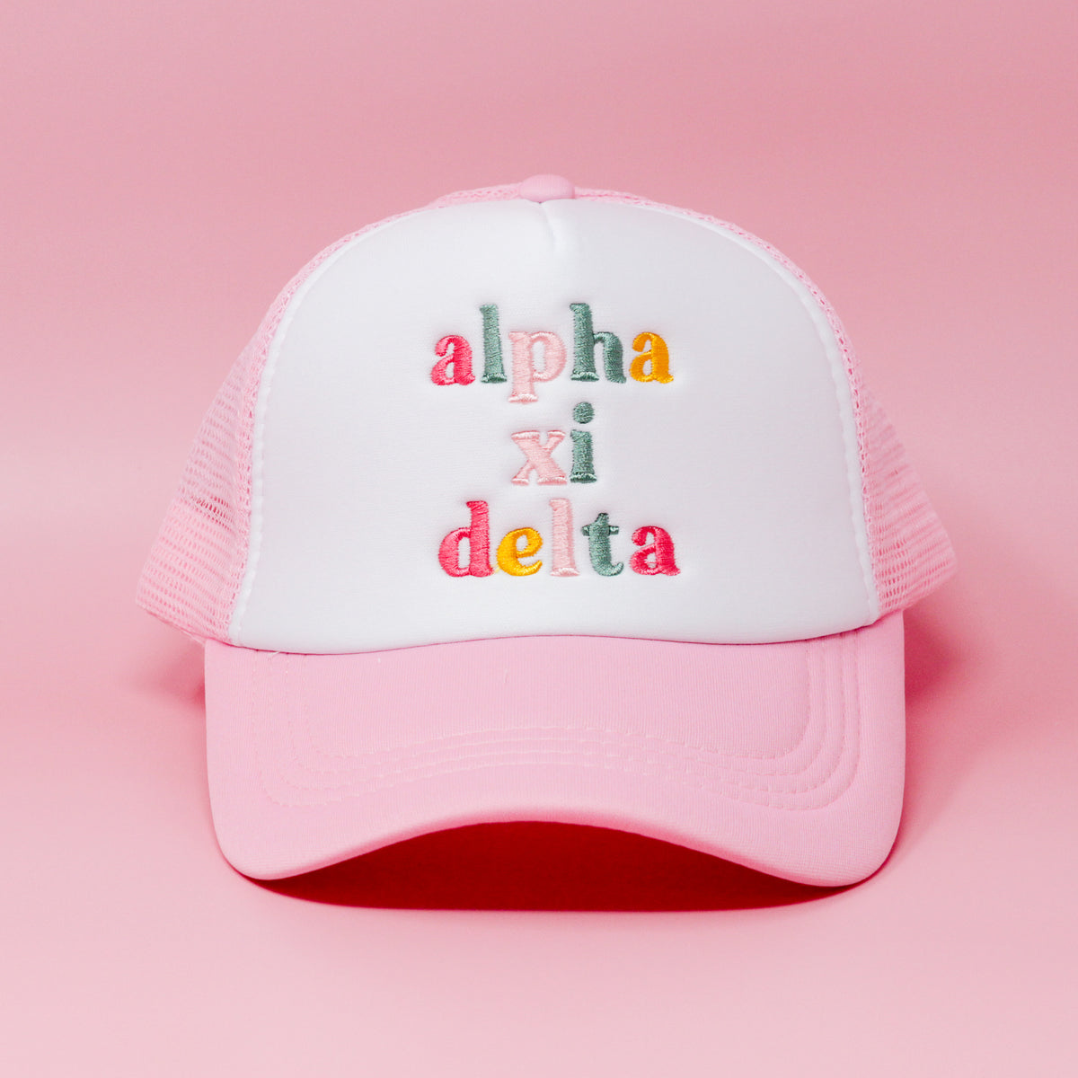 Alpha Xi Delta Pink Trucker Hat