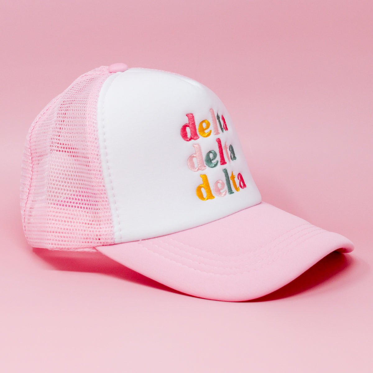 Delta Delta Delta Pink Trucker Hat