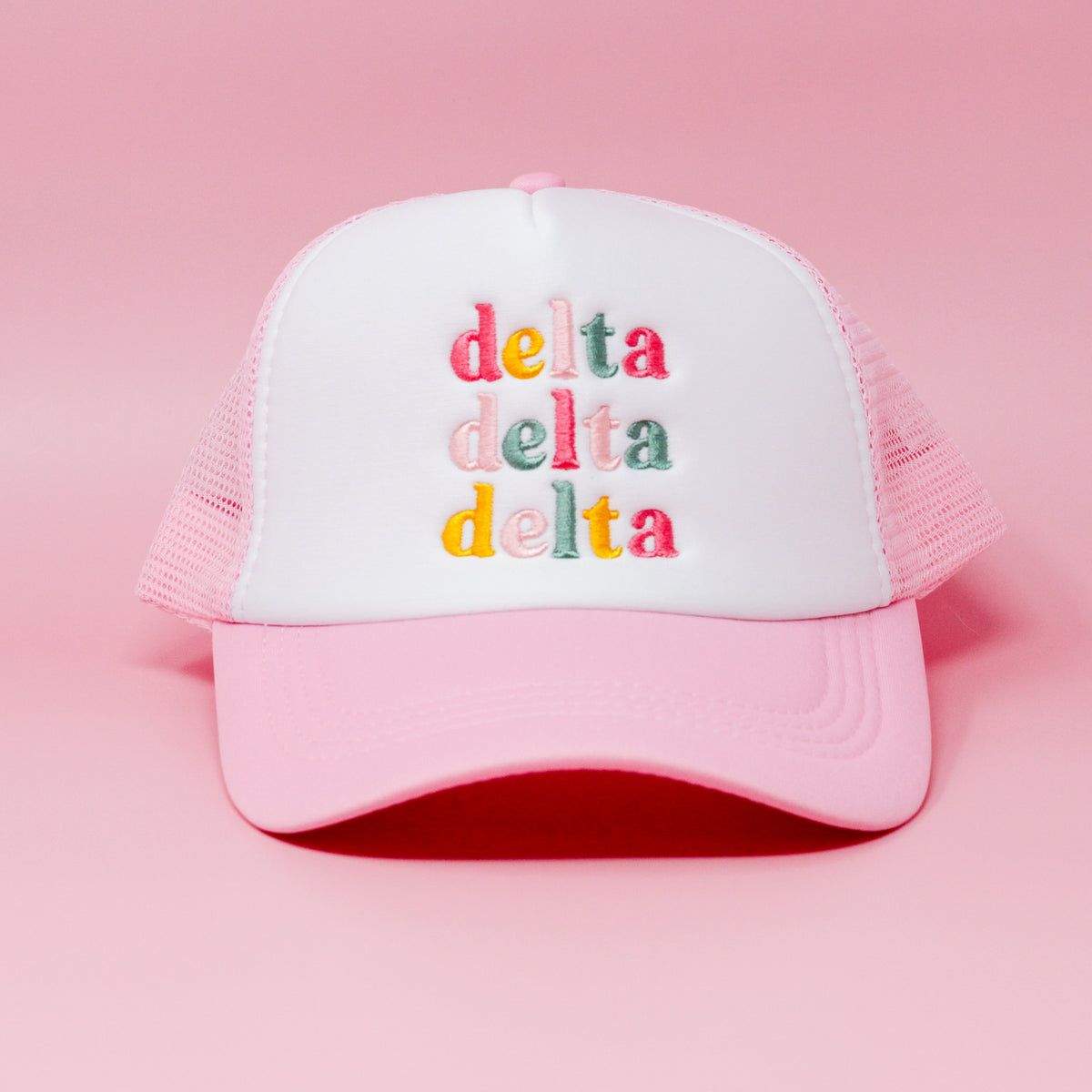 Delta Delta Delta Pink Trucker Hat