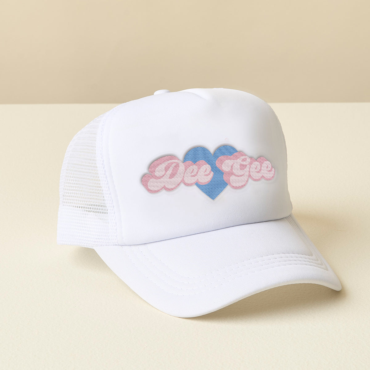 Delta Gamma White Trucker Hat