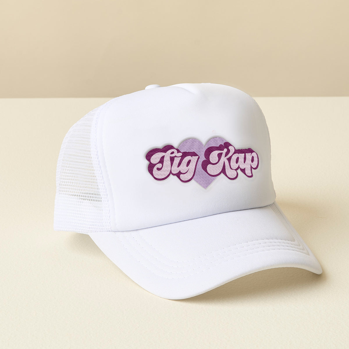 Sigma Kappa White Trucker Hat