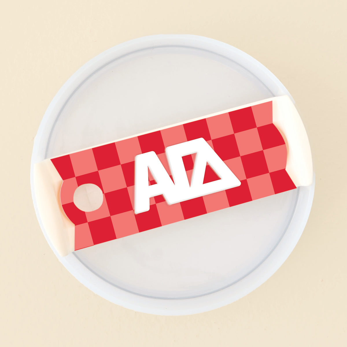 Alpha Gamma Delta Tumbler Lid Tag