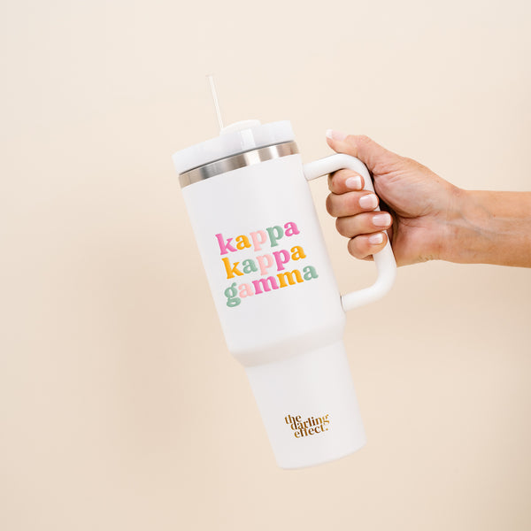 Kappa Kappa Gamma 40 oz Take Me Everywhere White Tumbler